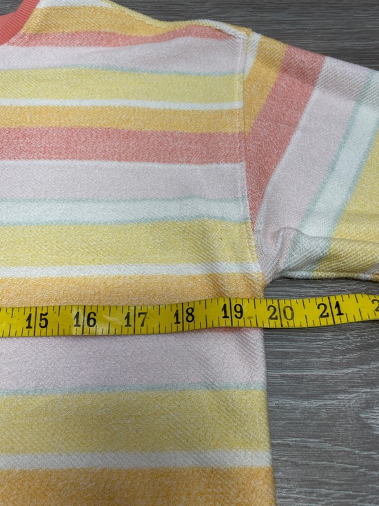 Haute Hippe French Terry Striped Long Sleeve Cropped Top Shorts Lounge Set M - Picture 6 of 15